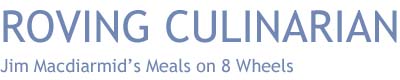 Jim Macdiarmid Roving Culinarian on the Road Logo
